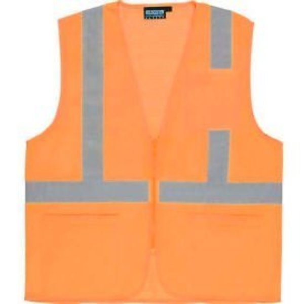 Erb Safety Aware Wear® ANSI Class 2 Economy Mesh Vest, 61659 - Orange, Size L 61659